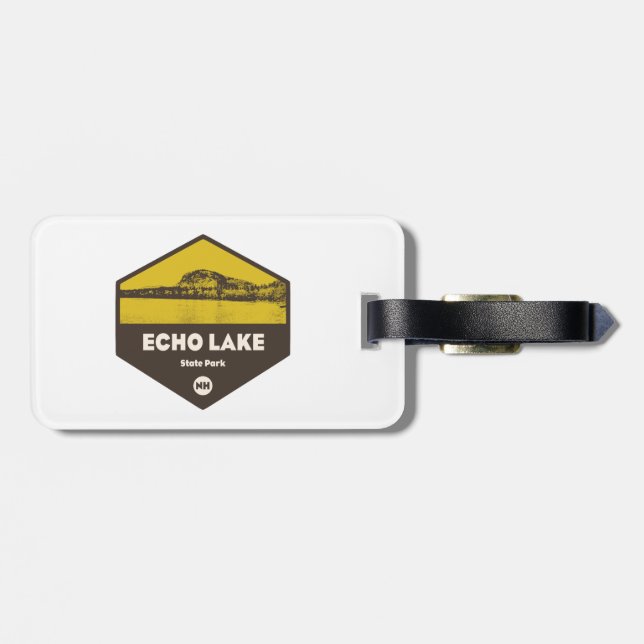Echo Lake State Park New Hampshire Luggage Tag (Back Horizontal)