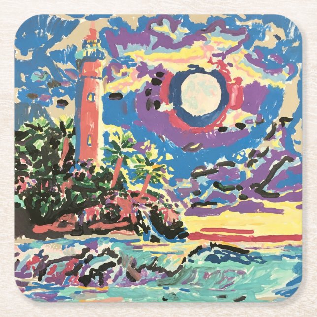 ECHO Lighthouse Paper Coaster (Front)