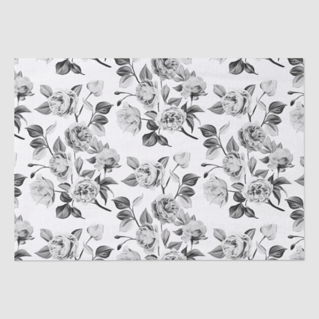 ECHO MODERN BOTANICAL FLORAL PATTERN TISSUE PAPER (Front)