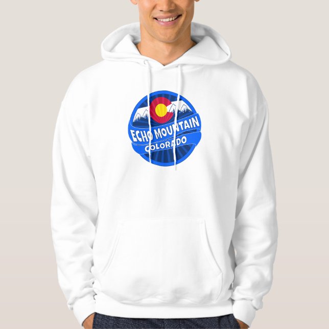 Echo Mountain Colorado mountain burst hoodie (Front)