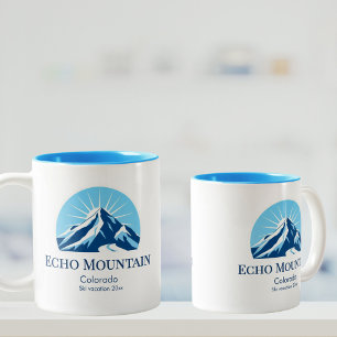 Echo Mountain Colorado  ski resort souvenir Two-Tone Coffee Mug