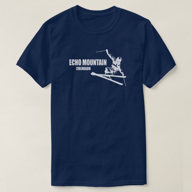 Echo Mountain Colorado Skier T-Shirt (Design Front)