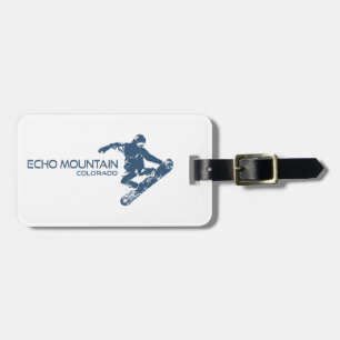 Echo Mountain Colorado Snowboarder Luggage Tag