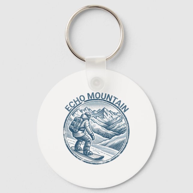 Echo Mountain Colorado Snowboarding Snowboarder  Key Ring (Front)