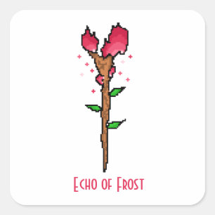 Echo of Frost Wizard Staff Fantasy Square Sticker