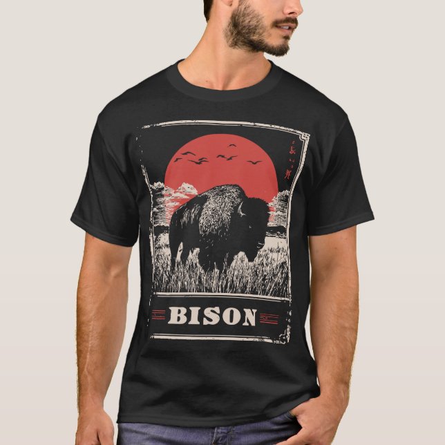 Echo of the Plains: Bison Future Relic T-Shirt (Front)