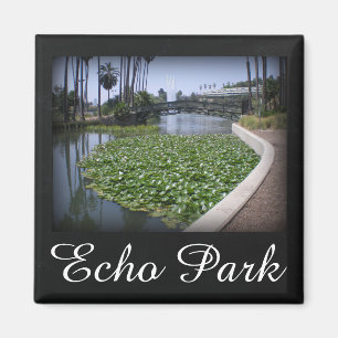 Echo Park Lake in Los Angeles, California Magnet