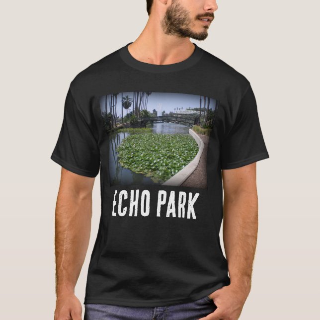 Echo Park Lake in Los Angeles, California T-Shirt (Front)