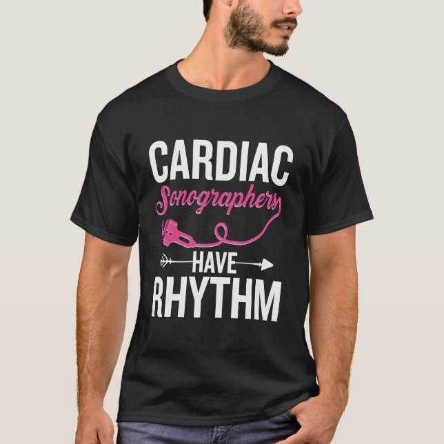Echo Sonographer Cardiography Ultrasound Tech Card T-Shirt (Front)