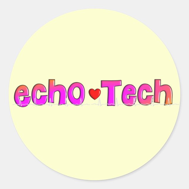 Echo Tech (Cardiac Echo Tech) Gifts Classic Round Sticker (Front)