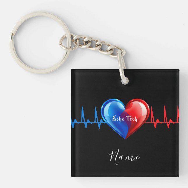 Echo Tech- Cardiac Sonographer Key Ring (Front)
