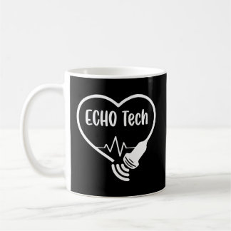 Echo Tech Cardiac Sonographer Rdcs Echocardiograph Coffee Mug