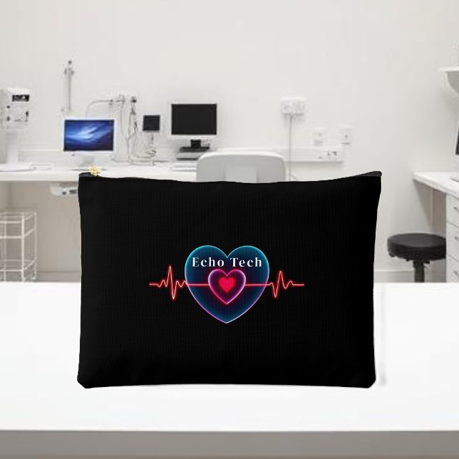 Echo tech | Heartbeat | EKG Accessory Pouch (Echo tech _ Heartbeat _ EKG Accessory Pouch )