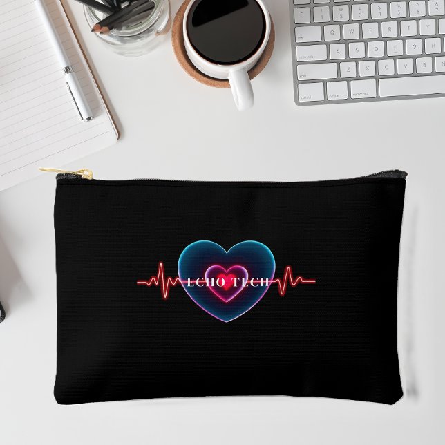 Echo tech | Heartbeat | EKG Accessory Pouch (Echo tech _ Heartbeat _ EKG Accessory Pouch-small bag)