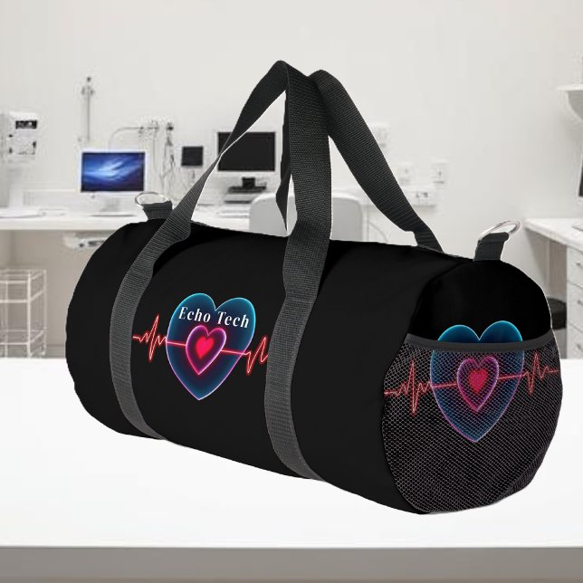 Echo tech | Heartbeat | EKG Duffle Bag (Echo tech _ Heartbeat _ EKG Duffle Bag )