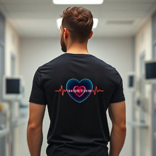 Echo Tech Heartbeat Heart with EKG T-Shirt