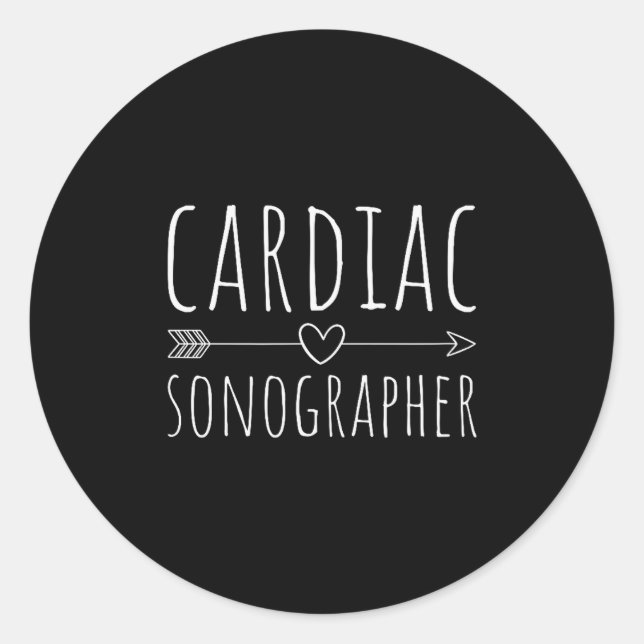 Echo Tech, Rs, Cardiac Sonographer  Classic Round Sticker (Front)