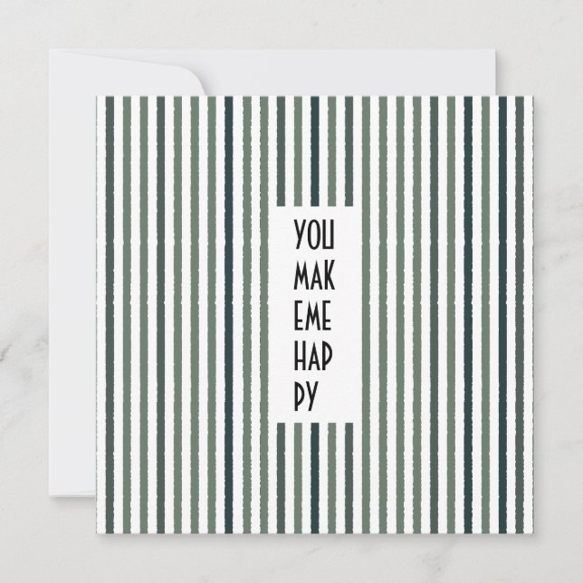 Echo Trails Custom Card – Green Matcha Stripes (Front)