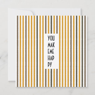 Echo Trails Custom Card – Mustard Yellow Stripes