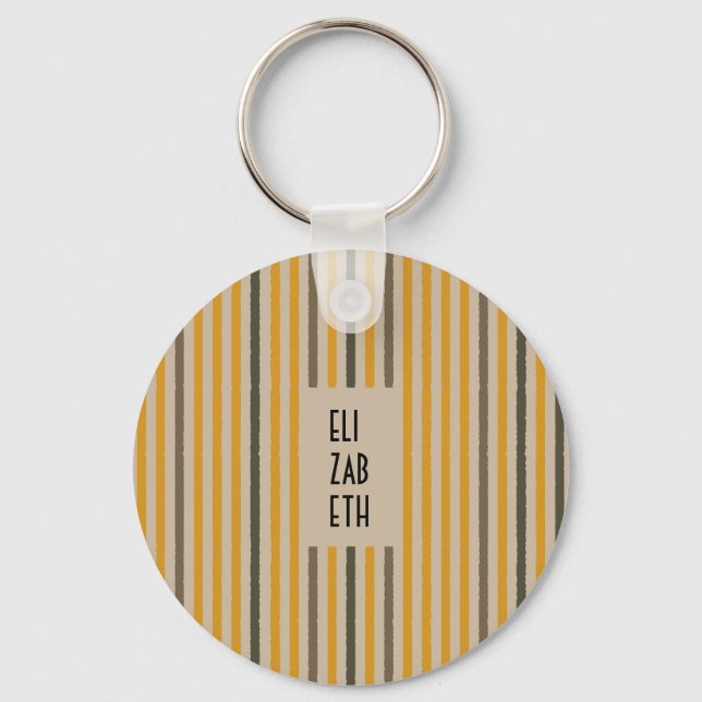 Echo Trails Custom Metal Keyring – Mustard Yellow (Back)