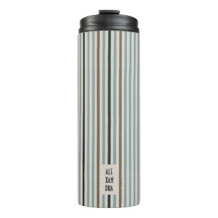 Echo Trails Custom Thermal Tumbler – Blue Stripes