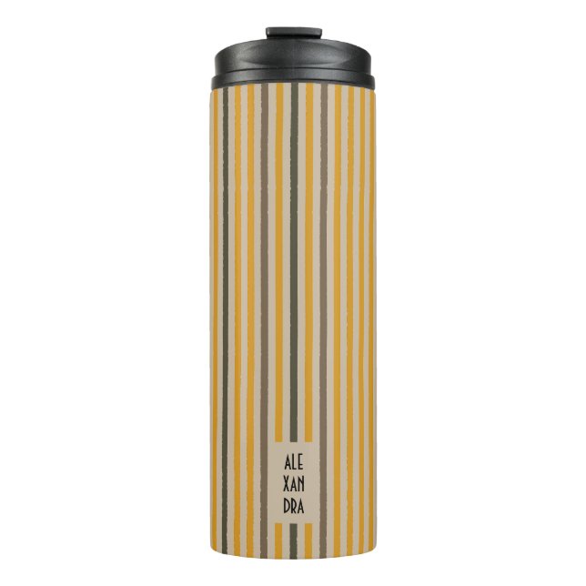 Echo Trails Custom Thermal Tumbler – Mustard  (Front)
