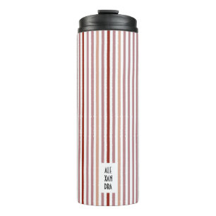 Echo Trails Custom Thermal Tumbler – Pink Stripes