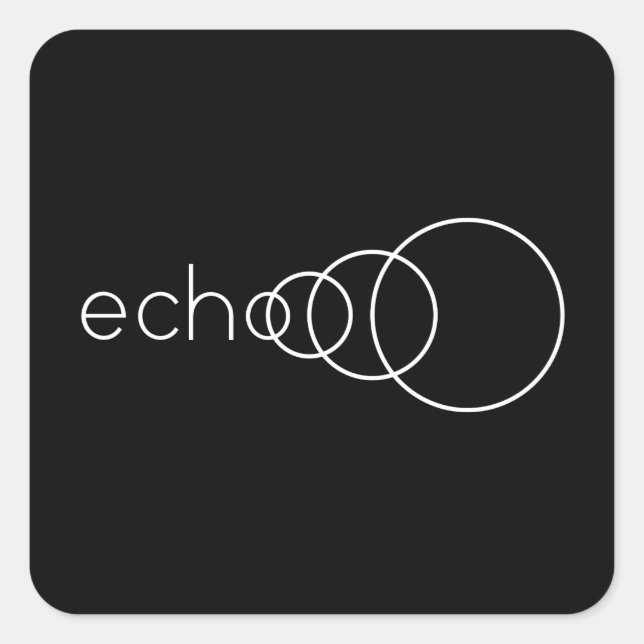 Echo Word Picture Word Sound Echo Square Sticker (Front)