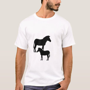 Echoed Horse Silhouette with Shadow Layers T-Shirt