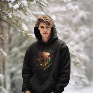 Echoed Past Whimsical Boy and Bison Hoodie