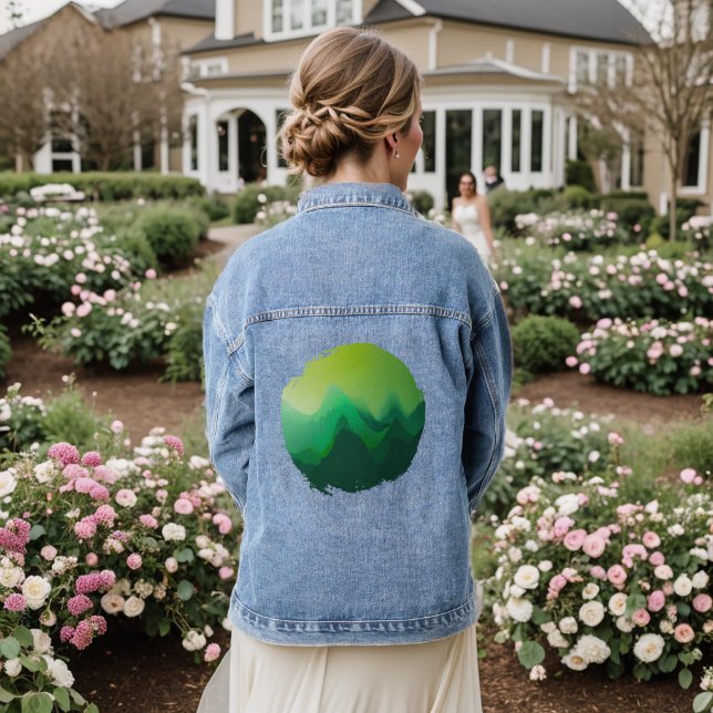 Echoes Beyond the Ridge Denim Jacket (Wedding Back)