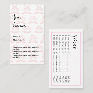 "Echoes" Bike Repair Price Cards