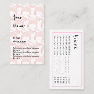 "Echoes" Dog Walker Price Cards