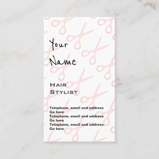"Echoes" Hair Stylist Price Cards (Front)
