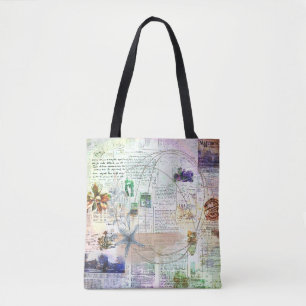 Echoes In Ink And Petals Tote Bag