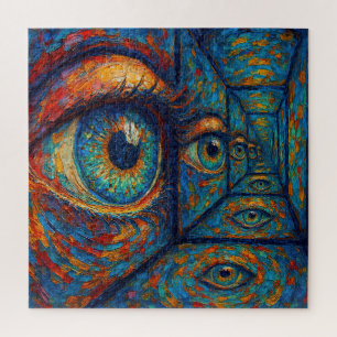 “Echoes in the Iris” - A Surreal Portrait Jigsaw Puzzle
