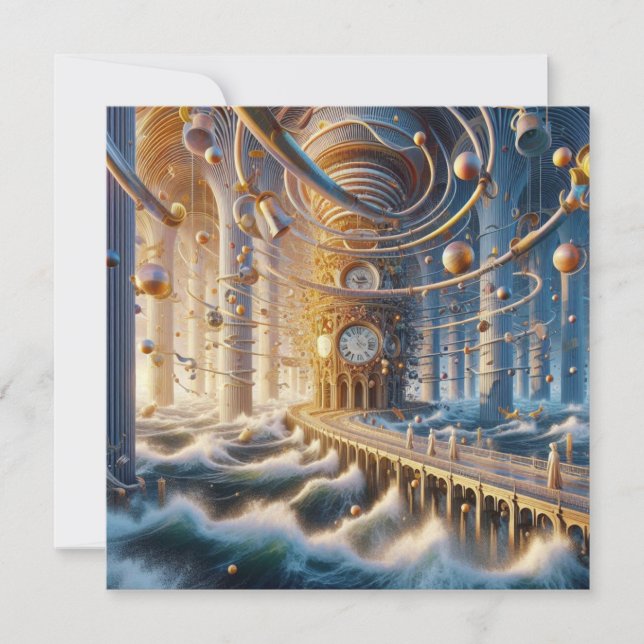 Echoes of '73: The Chronos Ocean's Labyrinth Holiday Card (Front)