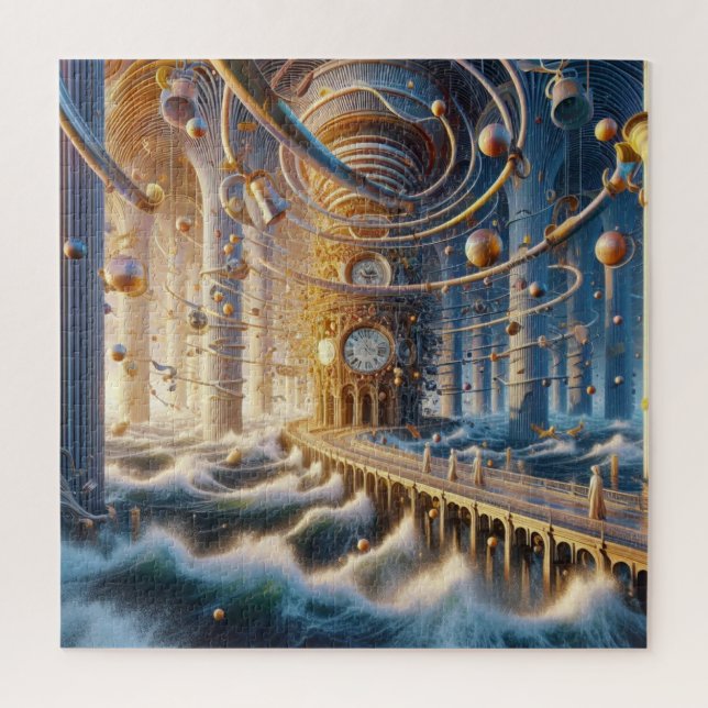 Echoes of '73: The Chronos Ocean's Labyrinth Jigsaw Puzzle (Vertical)