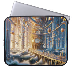 Echoes of '73: The Chronos Ocean's Labyrinth Laptop Sleeve
