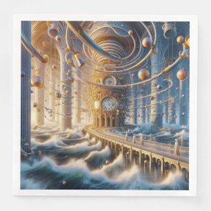 Echoes of '73: The Chronos Ocean's Labyrinth Napkin