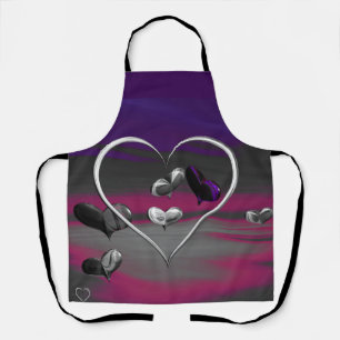Echoes of a Metallic Romance Apron