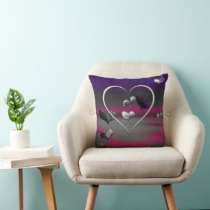 Echoes of a Metallic Romance Cushion