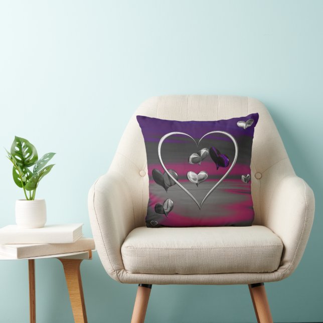 Echoes of a Metallic Romance  Cushion (Chair)