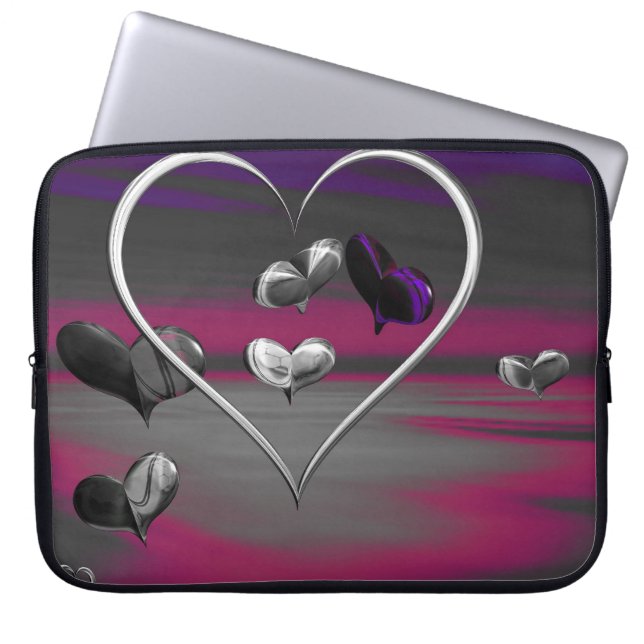 Echoes of a Metallic Romance  Laptop Sleeve (Front)