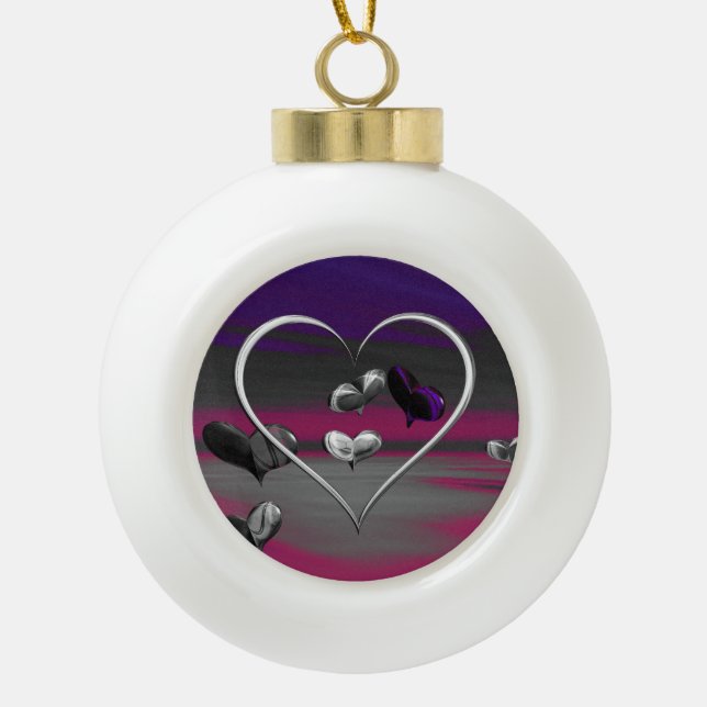 Echoes of a Metallic Romance Snowflake Ornament (Front)