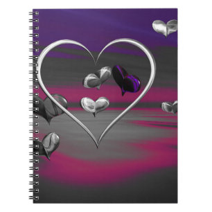 Echoes of a Metallic Romance Spiral Notebook