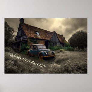 Echoes Of A Past Life Liminal Space Concept Art Poster