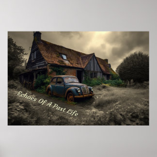 Echoes Of A Past Life Liminal Space Concept Art Poster