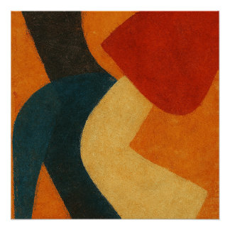 Echoes of a Vanished Ritual: Japanese Abstract Poster