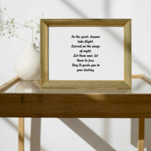 Echoes of Dreams inspirational mini poem Poster